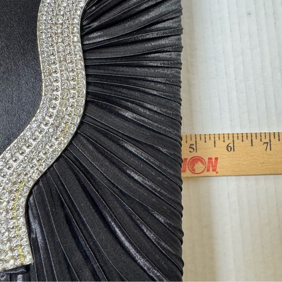 Vintage Kseymeir Evening Clutch Purses Pleated Satin Handbags Chain Bag - Picture 6 of 10